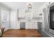 Modern kitchen with stainless steel appliances and ample counter space at 6600 Ascot Ct, Raleigh, NC 27615