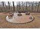 Outdoor firepit area surrounded by mature trees and comfortable seating at 730 Duck Pond Rd, Nashville, NC 27856
