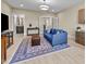 Bright living area with a comfortable couch, area rug and natural light at 1027 Laurelwood Dr, Durham, NC 27705