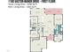 First floor plan of 1100 Gaston Manor Drive with living area, bedrooms, kitchen, garage, and patio at 1100 Gaston Manor Dr, Durham, NC 27703