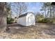 Exterior of the storage shed in the backyard, providing additional space for storage and hobbies at 11254 Hwy Nc 50, Benson, NC 27504