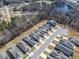 Aerial view of the neighborhood showcasing the home's location and surrounding community at 1413 Buxus Ct, Fuquay Varina, NC 27526