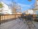 Relax on this private deck featuring outdoor seating, perfect for entertaining or enjoying a quiet moment at 1603 Sutton Dr, Raleigh, NC 27605