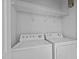 Laundry room with a washer and dryer at 201 Finsbury St # 302, Durham, NC 27703