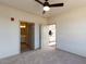 Bedroom with easy access to a bathroom and kitchen, offering convenience and functionality for daily living at 2300 Gathering Sq Ct, Fuquay Varina, NC 27526