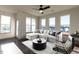 Bright living room with ample windows, modern furnishings and view of the neighborhood at 2300 Gathering Sq Ct, Fuquay Varina, NC 27526