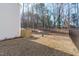 Private backyard with natural wooded views and a wooden privacy fence at 2440 Tonoloway Dr, Raleigh, NC 27610
