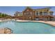 Beautiful community pool with a well-maintained deck, seating and clubhouse at 2440 Tonoloway Dr, Raleigh, NC 27610