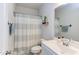 Neat bathroom featuring a pristine white sink, toilet and modern fixtures, ensuring a clean and functional space at 2929 Great Lawn Rd, Apex, NC 27502