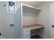 Laundry room featuring a utility sink, hookups, and a built-in folding table at 3010 Garner Rd # 102, Raleigh, NC 27610