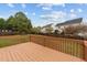The home has a spacious backyard with wooden deck, perfect for entertaining at 3208 Marblewood Ct, Raleigh, NC 27604