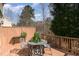 Back deck is an inviting outdoor space for relaxation and dining with a wooden privacy fence at 3924 Sunset Maple Ct, Raleigh, NC 27612