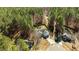 A bird's eye view of a home nestled within a community of tall mature trees at 40 Paddle Wheel Ct, Franklinton, NC 27525