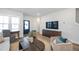 Cozy living room with stylish furnishings, a large television, and a welcoming atmosphere at 502 Yeowell Dr, Chapel Hill, NC 27514