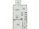 Floor plan displaying the layout of the main level of the house at 52 Commons Cir, Clayton, NC 27520