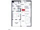 Floor plan of the property with a living room, dining room, kitchen, and a bedroom with balcony at 523 S West St # 409, Raleigh, NC 27601