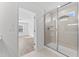 Modern bathroom showcases a glass door shower at 652 Marion Hills Way, Knightdale, NC 27545