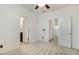 Spacious bedroom featuring neutral paint and carpet, and two entryways at 736 Wickham Ridge Rd, Apex, NC 27539