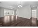 Open living room with hardwood floors and natural light at 124 Currituck Ln, Durham, NC 27703