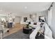 Open-concept living room showcases contemporary design with a stylish rug and comfortable seating area at 1259 Shaw View Alley # 201, Raleigh, NC 27601