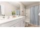 Bathroom featuring double sink vanity and modern fixtures at 2815 E Brookwood Ct, Creedmoor, NC 27522