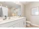 Bright bathroom features a double sink vanity with ample counter space and framed mirror at 2815 E Brookwood Ct, Creedmoor, NC 27522