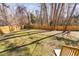 Spacious backyard with a wooden fence, providing privacy and security at 318 Holland Glen St, Fuquay Varina, NC 27526