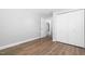 Bedroom showing new floors, fresh paint and closet at 318 Holland Glen St, Fuquay Varina, NC 27526