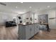 Kitchen island open to the dining and living area at 40 Glendavis Hollow Dr, Franklinton, NC 27525