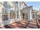 Deck with view of kitchen and screened in porch at 504 Crooked Pine Dr, Cary, NC 27519
