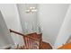 Bright foyer with staircase and chandelier at 504 Crooked Pine Dr, Cary, NC 27519