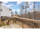 Back deck showcasing backyard and natural surroundings from an elevated perspective at 5439 Ripplebrook Rd, Durham, NC 27712
