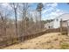 Gently sloping backyard with an iron fence at the back of the property at 5439 Ripplebrook Rd, Durham, NC 27712