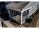 Inviting screened porch with an aluminum railing, ideal for outdoor relaxation and comfort at 5501 Advancing Ave, Raleigh, NC 27616