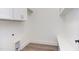 Well-designed mud room with custom cabinets, a bench, and stylish hardware for organized entryway storage at 75 Harvest View Way, Franklinton, NC 27525