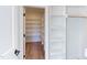 Open pantry with shelves and rods for optimal organization and accessibility at 75 Harvest View Way, Franklinton, NC 27525