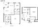 Detailed floor plan showcasing the layout of the first and second floors, including bedrooms, kitchen, and garage at Lot 14 Grayhaven Pl, Raleigh, NC 27606