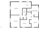 Detailed floor plan showcasing layout of living spaces and bedrooms in the home at 1216 Armstrong Cir, Raleigh, NC 27610
