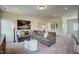 Spacious living room featuring neutral decor, plush seating, and ample natural light at 135 Baneberry Dr, Broadway, NC 27505