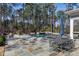 Backyard featuring a pool and patio area, ideal for outdoor relaxation and entertainment at 1520 Grand Willow Way, Raleigh, NC 27614