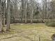 Spacious backyard with mature trees and partial grassy area at 1713 Elder Ct, Burlington, NC 27215