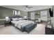 Relaxing main bedroom featuring a plush bed, ceiling fan, and abundant natural light at 2001 Carrington Dr, Raleigh, NC 27615