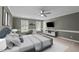 Serene main bedroom offering lots of natural light, ceiling fan, and neutral color palette at 2001 Carrington Dr, Raleigh, NC 27615