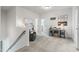 Bright upstairs hallway area featuring a study nook with modern decor and neutral carpet at 219 E American Merigold Dr # 45, Benson, NC 27504