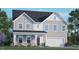 Charming two-story home featuring white vertical siding, black roof, and a welcoming front porch at 273 Umstead St, Sanford, NC 27330