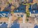 Stunning aerial view of a well-maintained property with a spacious backyard and mature trees at 3671 Coach Lantern Ave, Wake Forest, NC 27587