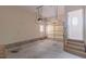 Spacious garage with concrete flooring, an automatic door opener, and access to the interior at 3671 Coach Lantern Ave, Wake Forest, NC 27587