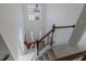 View from top of staircase overlooking front door and foyer at 3671 Coach Lantern Ave, Wake Forest, NC 27587