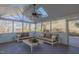 Cozy sunroom with skylights, offering a relaxing space with plenty of natural light at 3671 Coach Lantern Ave, Wake Forest, NC 27587