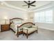 Spacious main bedroom with tray ceiling, natural light, and neutral carpet at 429 Teague St, Wake Forest, NC 27587